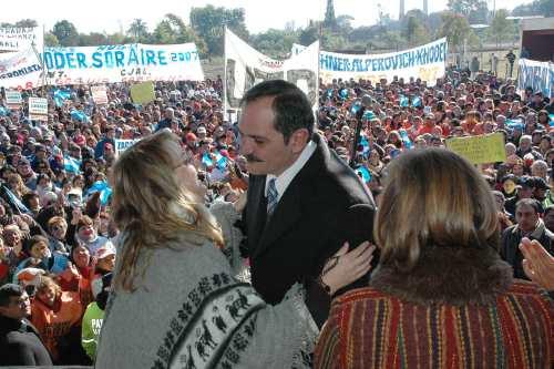 Alicia Kirchner y Alperovich durante el acto en Lastenia