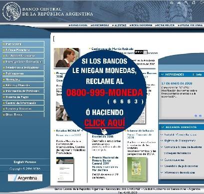 El 0800 del Banco Central para denunciar      