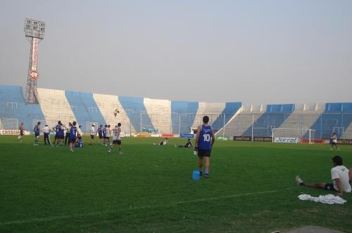 Ayer entrenaron el Monumental.