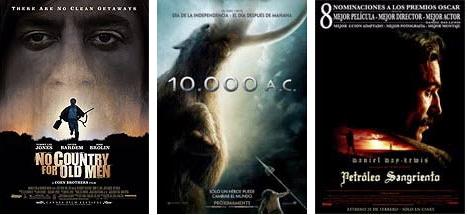 Las tres peliculas principales