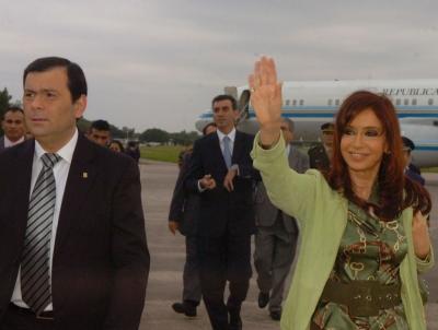 La Presidenta y el gobernador de Santiago del Estero     