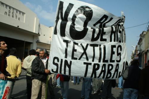 Protesta por el cierre de Hispania S.A.