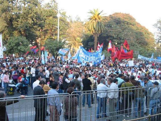 La plaza Independencia fue el escenario de la movilización  