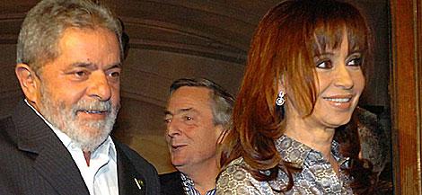 Lula junto a Cristina Fernández de Kirchner