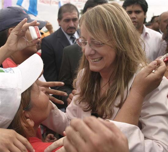 Alicia Kirchner en su última visita a Tucumán               