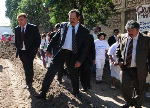 Alperovic y Amaya en la recorrida