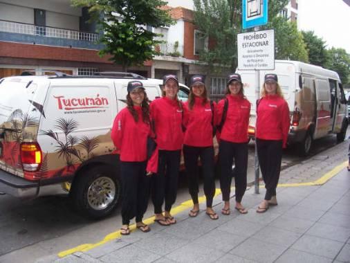 Las chicas promocionan Tucumán en La Feliz