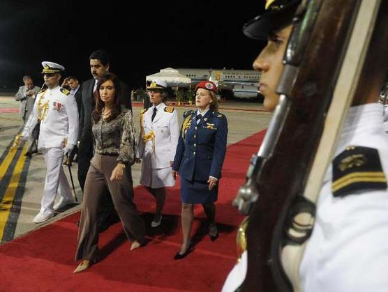 CFK en el aeropuerto de Caracas