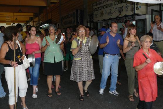 Así salían los puesteros a protestar a la calle