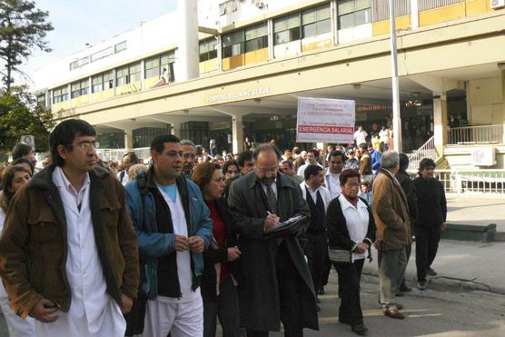 Protesta de los profesionales de la salud del Hospital de Niños