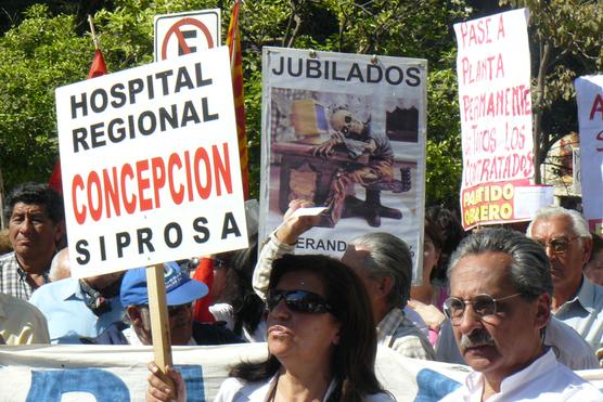 Marcharon junto a los jubilados