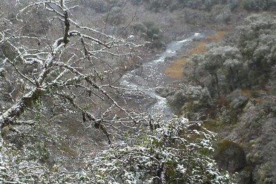 El agua nieve en Tafí del Valle