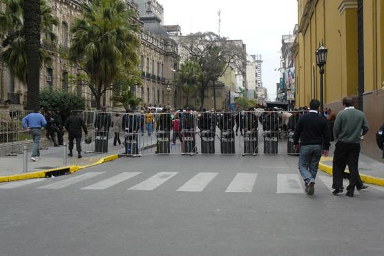 Balla policial característica en cada marcha