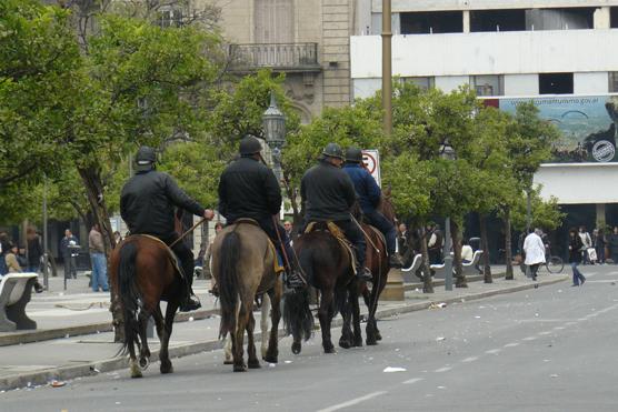 Esta vez la montada también acudió a la plaza