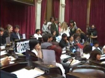 Estudiantes secundarios de todo el país fueron senadores