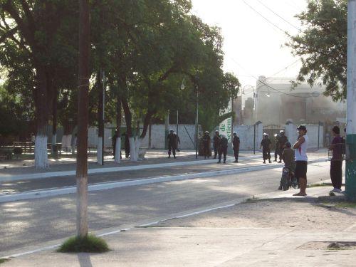 Personal de infantería intervino para calmar los ánimos