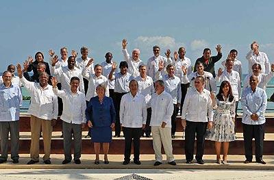 La foto de estilo con todos los mandatarios en Cancún