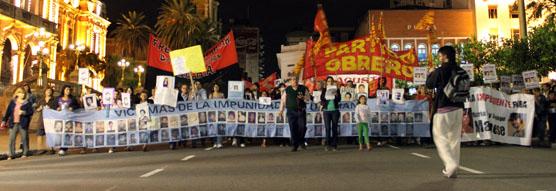 Después del acto se realizó una marcha