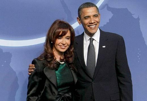 Obama y Cristina sonríen para la foto    