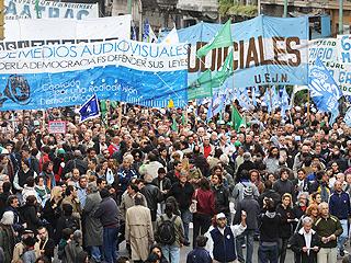 Movilización espontánea por la Ley de Medios