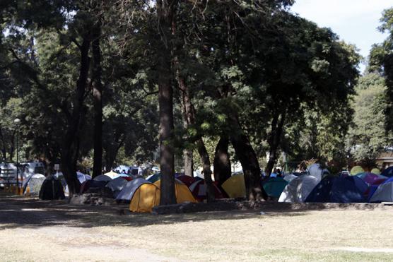 Acamparon, ya que anoche durmieron en la Provincia