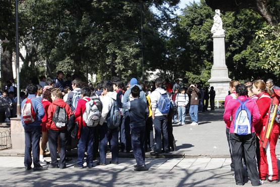 Los estudiantes de secundaria faltaron a sus colegios en el marco de una yuta colectiva