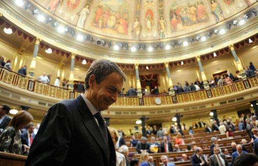 José Luis Rodríguez Zapatero, en el Congreso de los Diputados