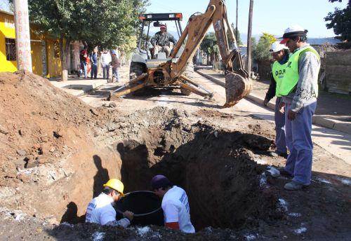 Cloacas nuevas en Santa Ana