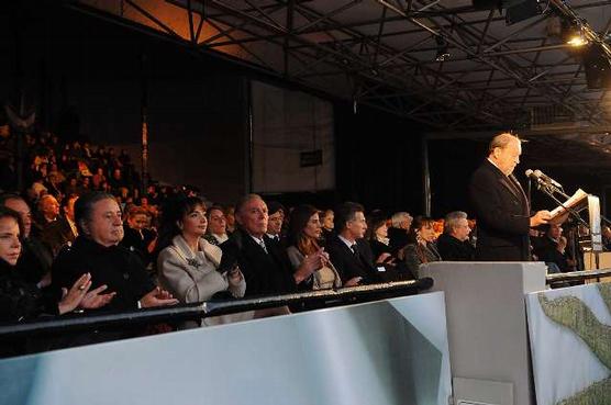 Hugo Biolcati, en el discurso de inauguración oficial de la muestra de Palermo.