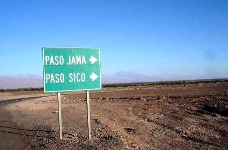 El Paso de Jama, punto fronterizo entre Chile  y Argentina