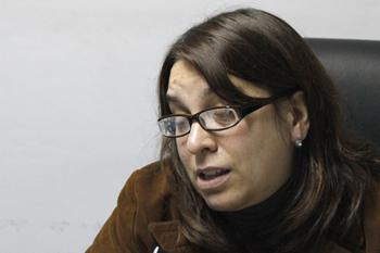 Profesora Patricia Ternavacio, quien se encarga de la coordinación de las VII Jornadas de los Derechos del Niño