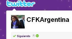 El Twitter oficial de la Presidenta