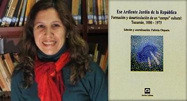 Fabiola Orquera junto al libro