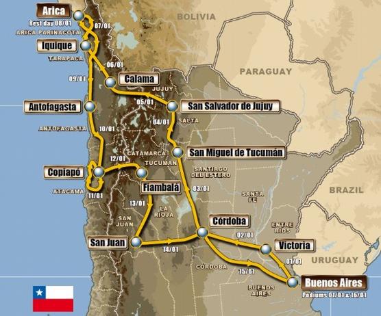 Mapa Dakar 2011