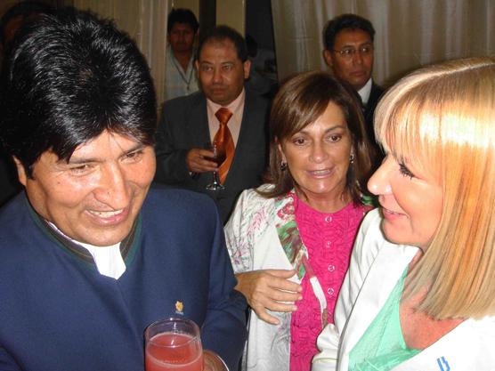 Catalina Lonac, Junto al Presidente Evo Morales