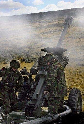 Ejercicio militar británico en Malvinas