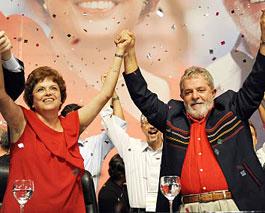 Lula y su candidata Dilma