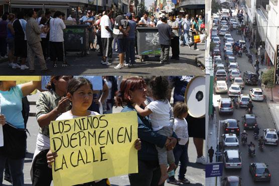 La jornada de protestas de ayer provocó un caos en el tránsito