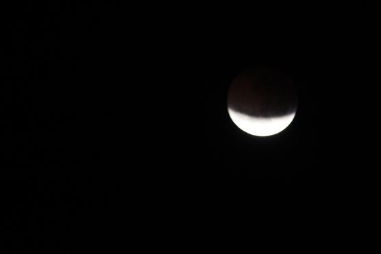 En la madrugada la luna empezó a desaparecer. Ver más fotos