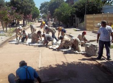 Trabajadores en plena tareas