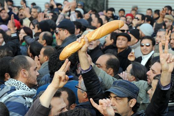 Hambre y represión en Túnez