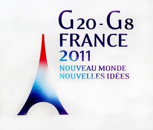 El logotipo de la presidencia francesa del grupo G20 y del G8