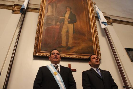 El gobernador de Tucuman, José Alperovich, junto a Regino Amado