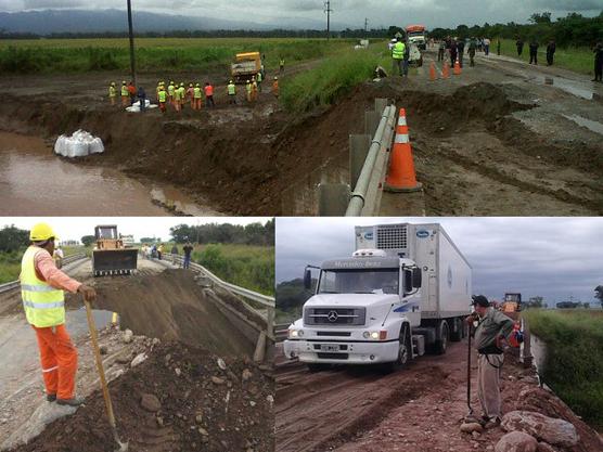 De forma intermitente se habilitó el pasó por el tramo de la ruta 9 que une Salta con Tucumán a la altura del Río Las Cañas