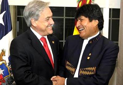 Morales y Piñera, sonrisas de otros tiempos 