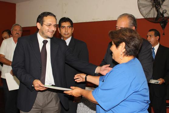 Marcos Díaz en la entrega de certificados