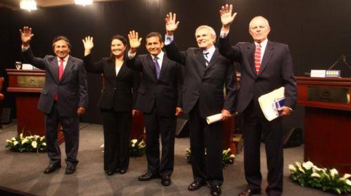 Los candidatos en el último debate