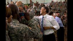 Obama en la base militar del comando ejecutor