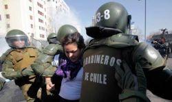 Fuerte represión en Chile