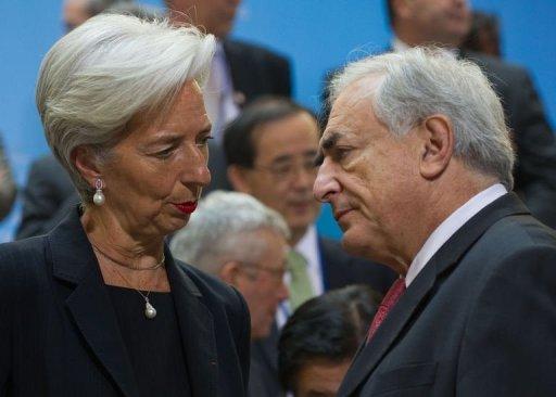 Christine Lagarde, y  Dominique Strauss-Kahn